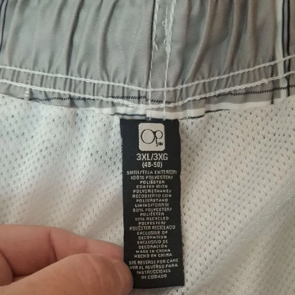 OP Men's Gray Plaid Swim Shorts size 3XL